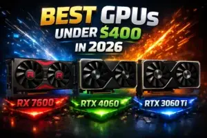 Best GPUs under $400 in 2026 comparison RX 7600 RTX 4060 RTX 3060 Ti gaming performance