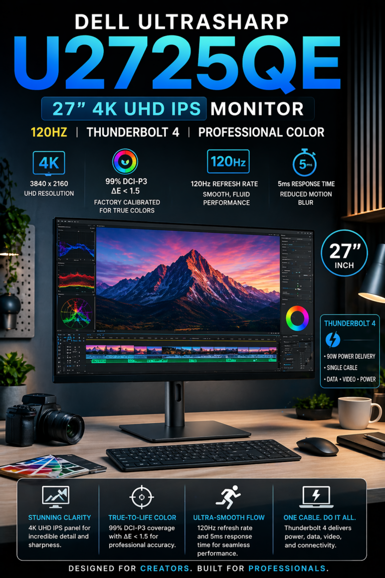 Dell UltraSharp U2723QE 4K USB-C professional productivity monitor