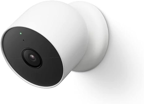 Google Nest Cam battery powered security camera for indoor and outdoor monitoring with color night vision