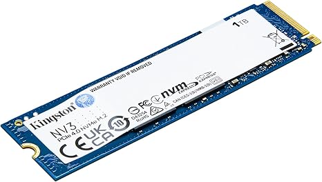 Kingston NV3 1TB PCIe 4.0 NVMe SSD high speed storage for gaming PC