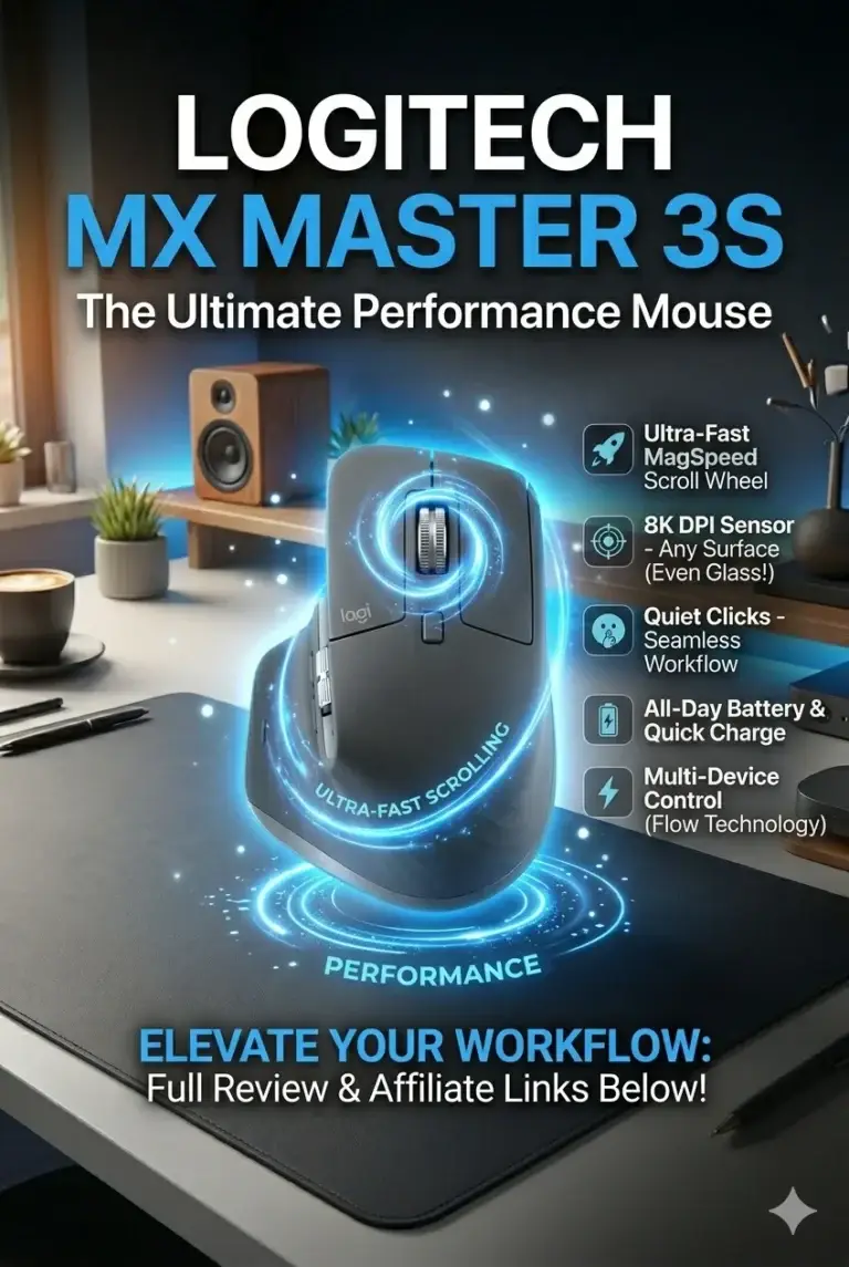 Logitech MX Master 3S ergonomic wireless productivity mouse