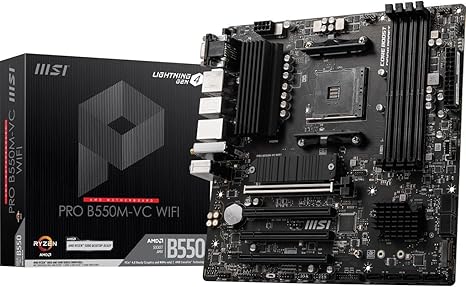 MSI B550M VC WiFi AM4 motherboard for Ryzen gaming PC with PCIe 4.0 support