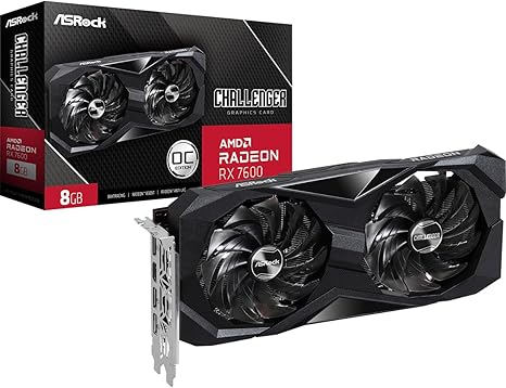 Radeon RX 7600 8GB graphics card for high FPS 1080p gaming PC build