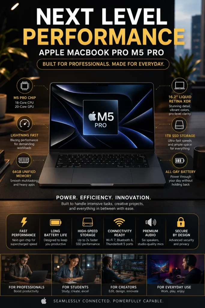 Apple MacBook Pro M5 Pro laptop for stock trading and crypto trading in 2026