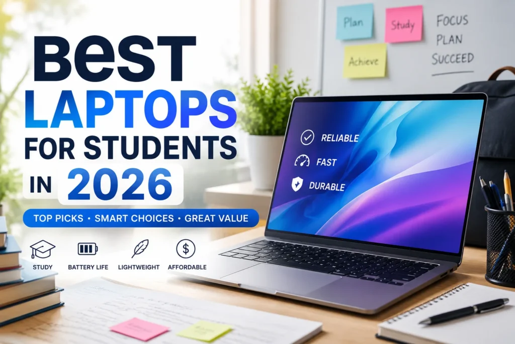 Best laptops for students in 2026 featuring top student laptops for college, school, and online learning across every budget