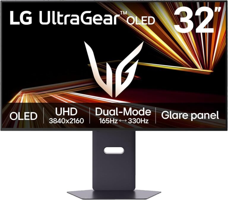 LG UltraGear 32GX850A-B 32-inch OLED 4K gaming monitor with dual-mode refresh rates and HDR support