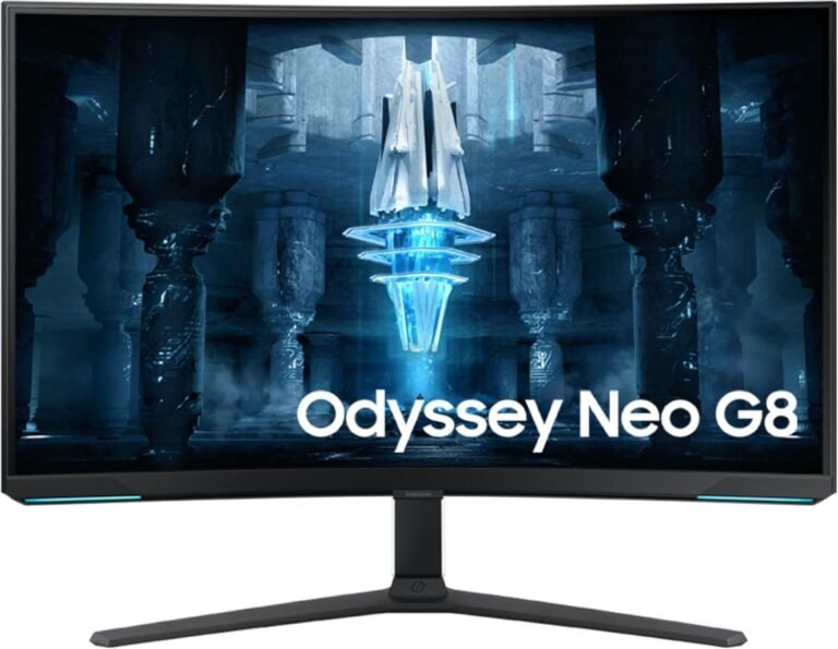 Samsung Odyssey Neo G8 curved 4K 240Hz gaming monitor with Quantum HDR2000 and Mini LED technology