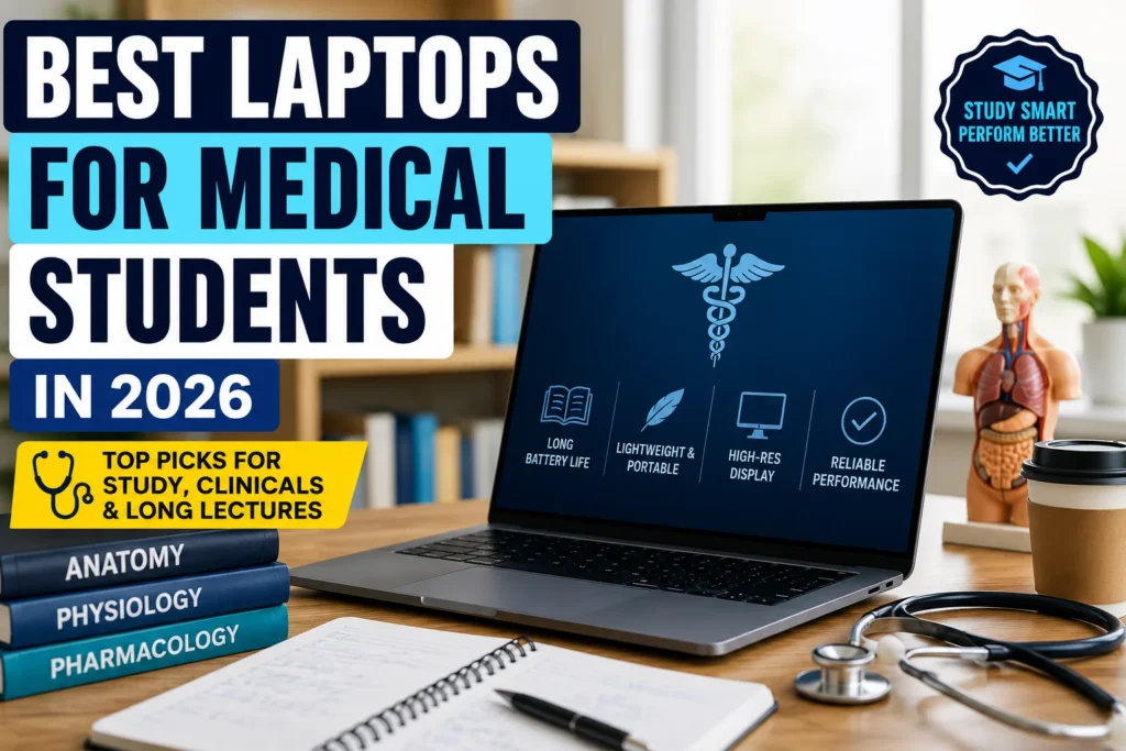 Best laptops for medical students in 2026 with long battery life and ultra portability