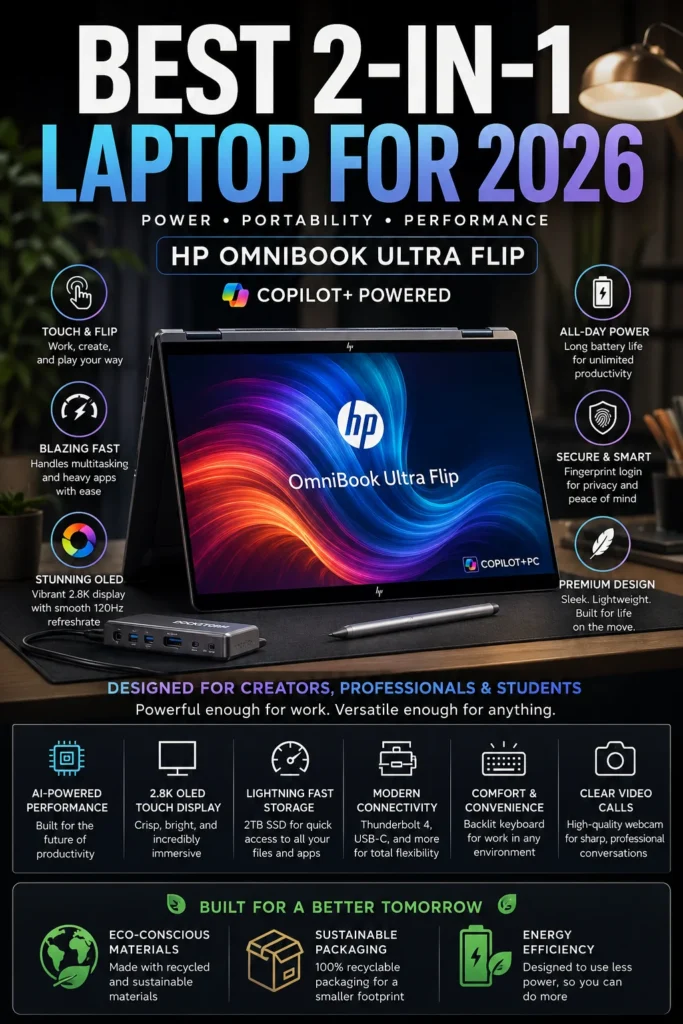 HP OmniBook Ultra Flip 2-in-1 laptop for medical students note taking 2026