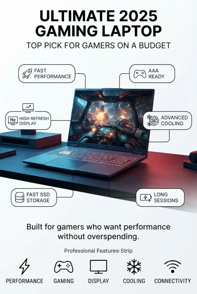 ASUS TUF Gaming F16 2025 gaming laptop featuring NVIDIA RTX 5060 Laptop GPU and Intel Core i7 processor