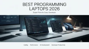 Best laptops for programming in 2026 featuring top developer laptops for coding, software engineering, AI development, and programming workloads