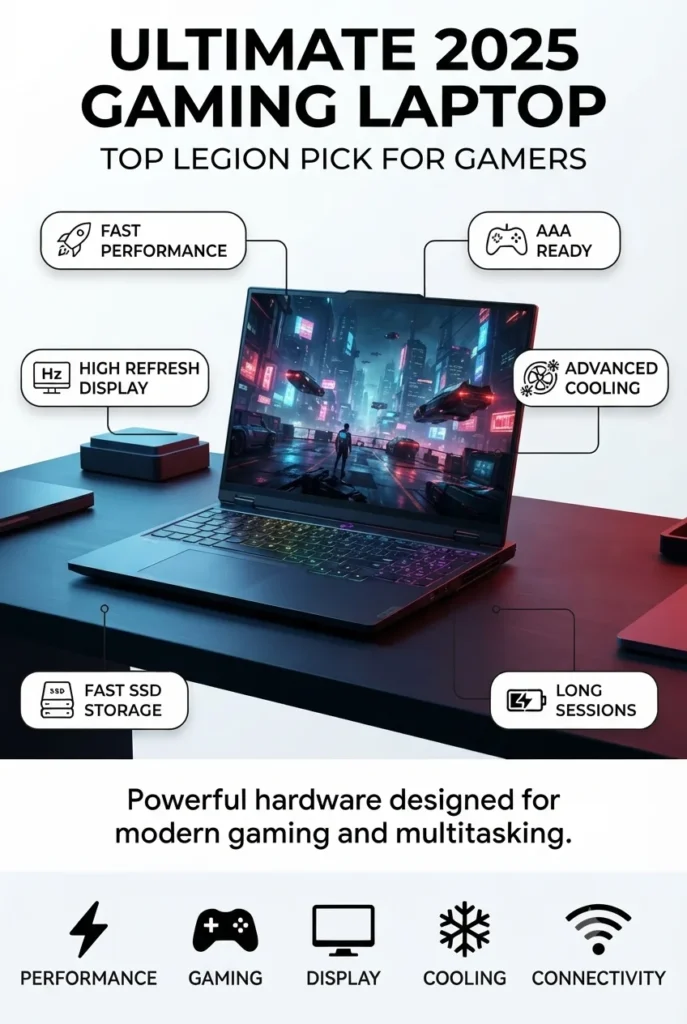 Lenovo Legion Pro 5i Gen 10 gaming laptop with NVIDIA RTX 5070 Ti Laptop GPU and high performance hardware