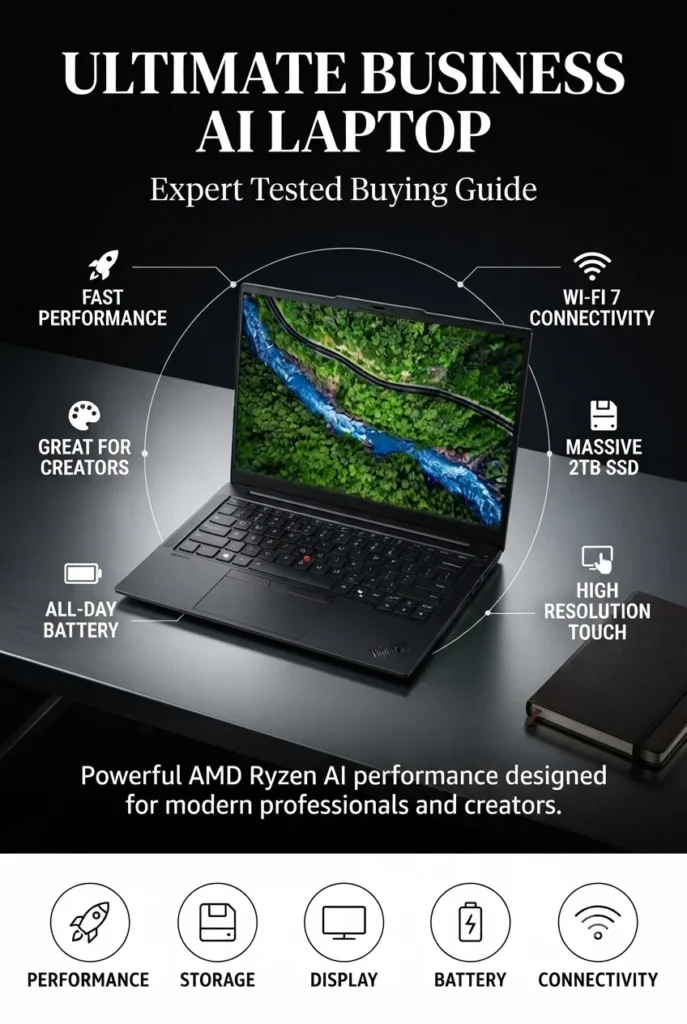Lenovo ThinkPad P14s Gen 7 business laptop with Ryzen AI PRO processor designed for professionals and enterprise users