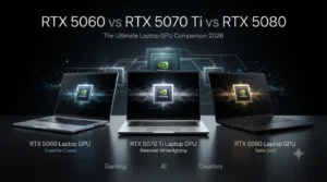 RTX 5060 vs RTX 5070 Ti vs RTX 5080 Laptop GPUs comparison for gaming laptops in 2026