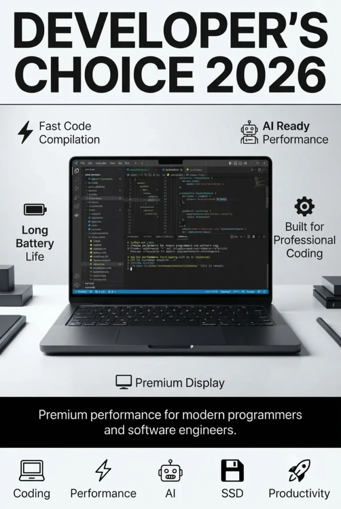 Apple 14-inch MacBook Pro with M5 Pro chip as the best coding laptop for programmers in 2026