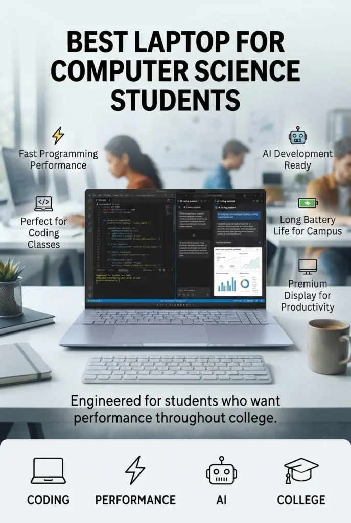 ASUS Vivobook S16 AI PC laptop for college students learning programming and computer science