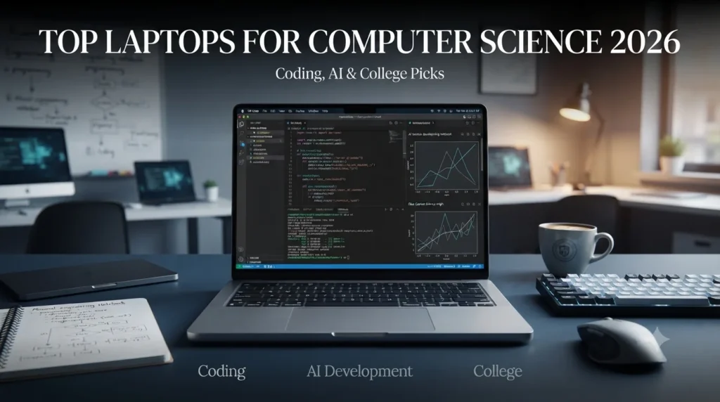 Best laptops for computer science students in 2026 featuring MacBook Pro, ThinkPad, AI laptops and coding computers