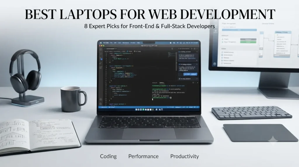 Best laptops for web development in 2026 featuring premium laptops for front-end and full-stack developers