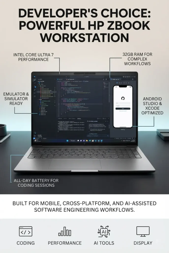 HP ZBook 8 G1i 16-inch mobile workstation for app development