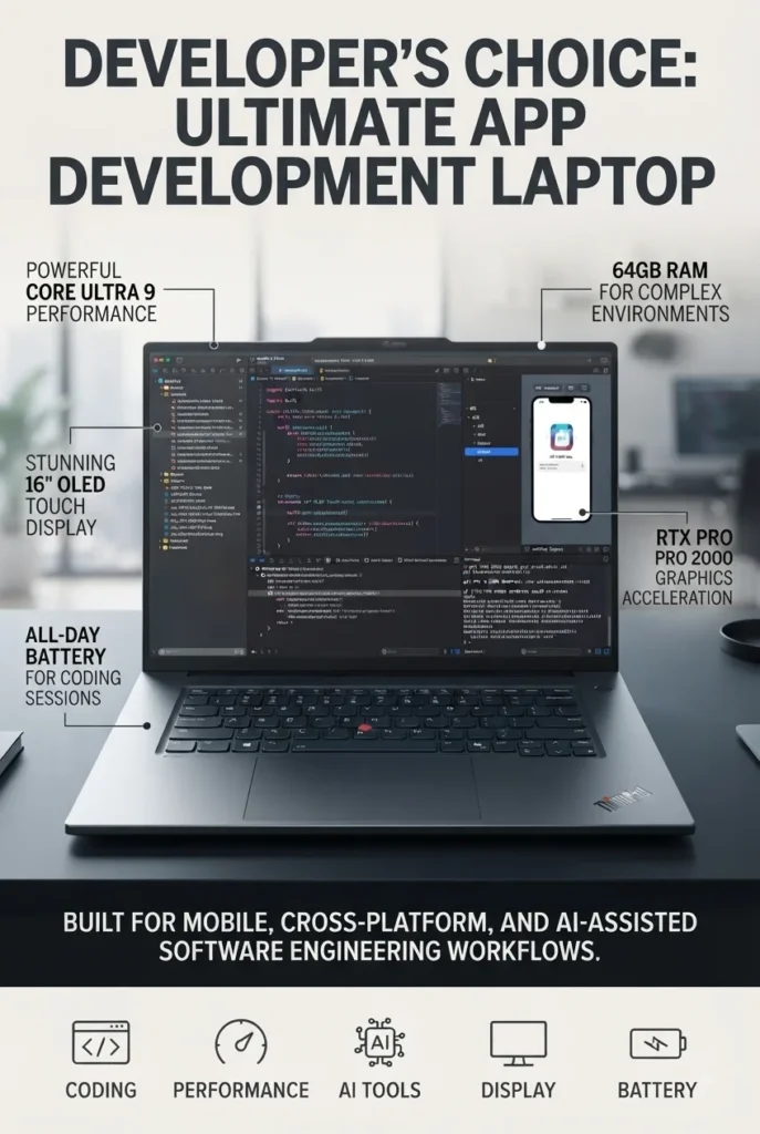 Lenovo ThinkPad P1 Gen 8 mobile workstation for app development