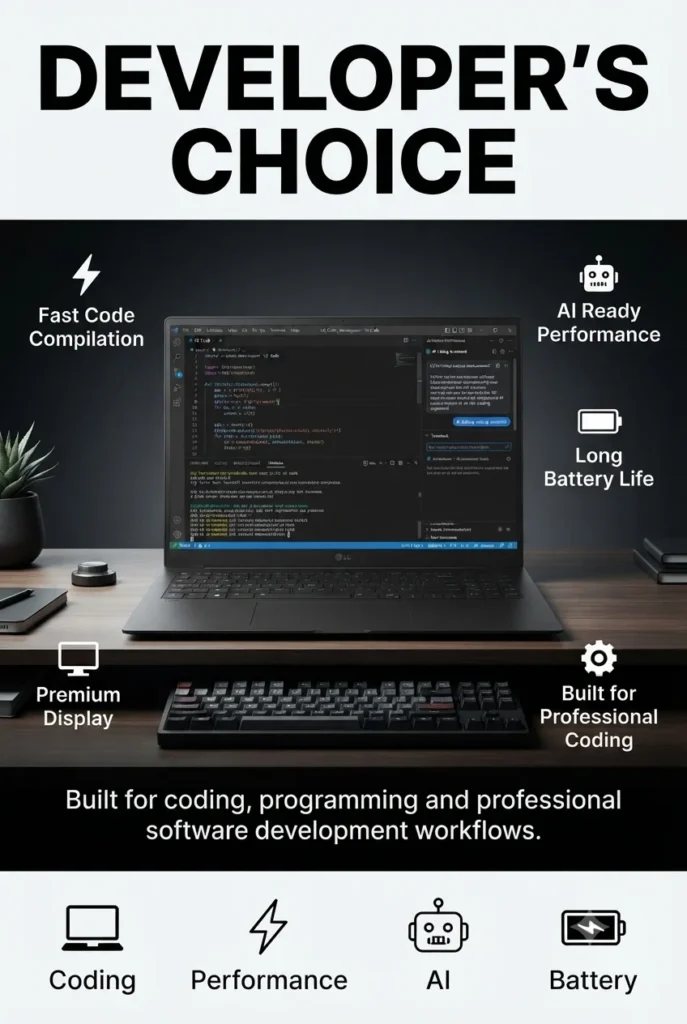 LG gram Pro 16 lightweight laptop with Intel Core Ultra processor for programmers in 2026
