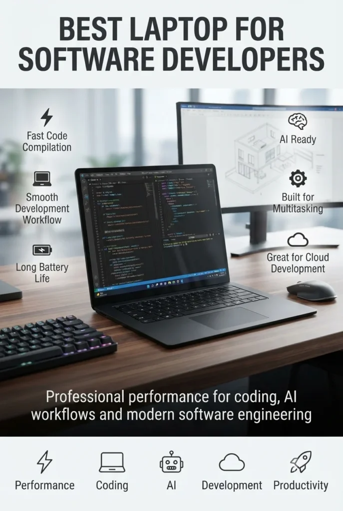 Microsoft Surface Laptop for Business with Intel Core Ultra processor for software development, coding, AI productivity, and professional use
