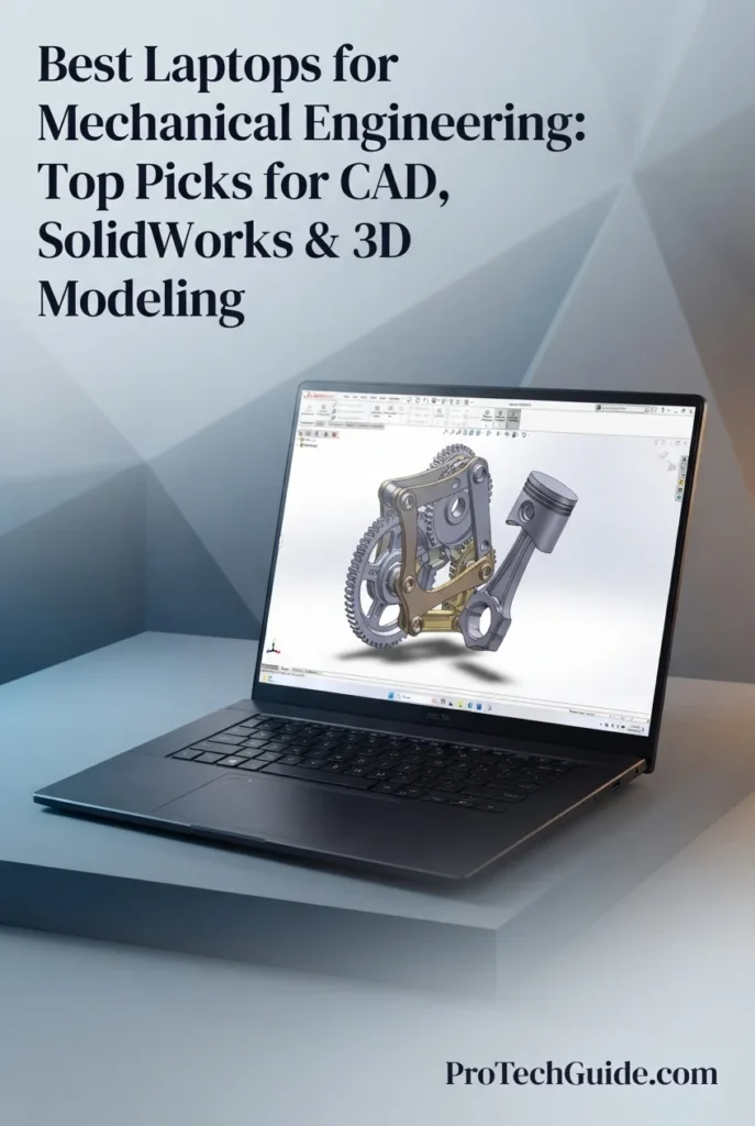 ASUS ProArt P16 laptop for mechanical engineering, CAD, SolidWorks and 3D modeling