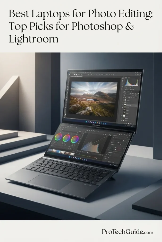 ASUS Zenbook Duo 14 dual-screen OLED laptop for Photoshop Lightroom and photo editing