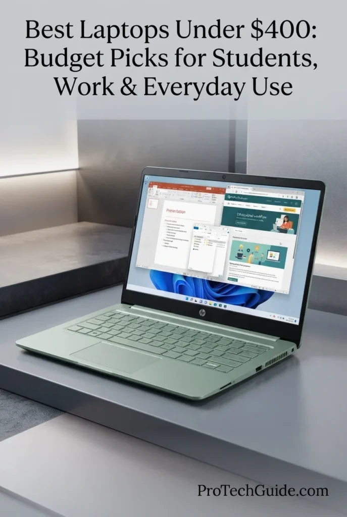 HP 14-inch LED laptop with HD display for basic everyday computing, documents, and web browsing