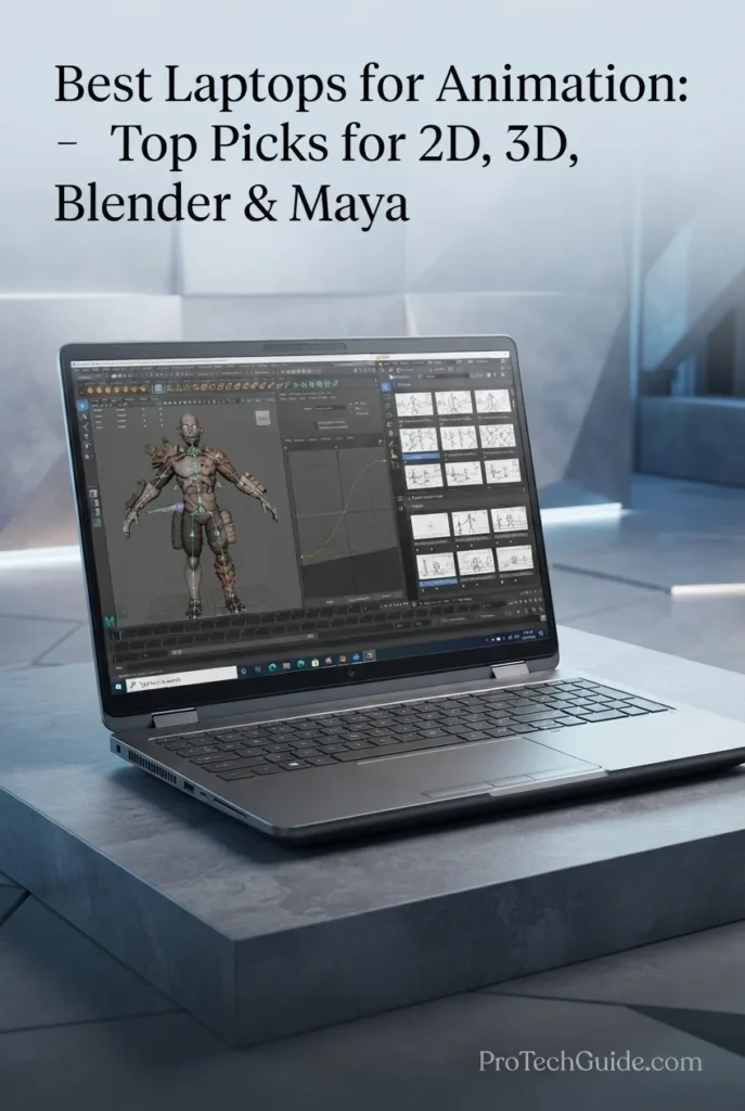HP ZBook Fury G1i 16 mobile workstation with RTX PRO graphics for animation