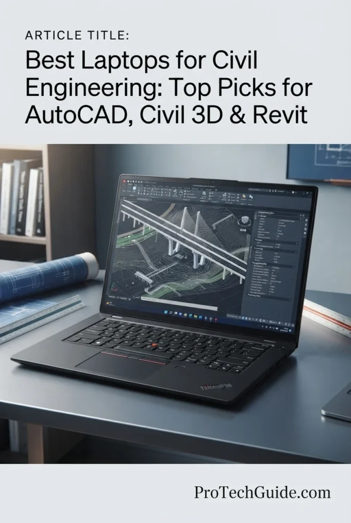 Lenovo ThinkPad P1 Gen 8 laptop for professional civil engineering CAD and BIM