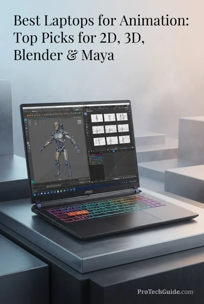 MSI Vector 16 HX AI laptop with RTX 5080 for Blender Maya and 3D animation