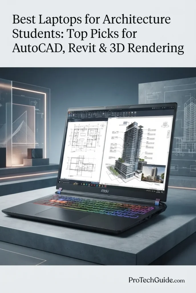 MSI Vector 16 HX AI laptop with RTX 5080 for architecture 3D rendering