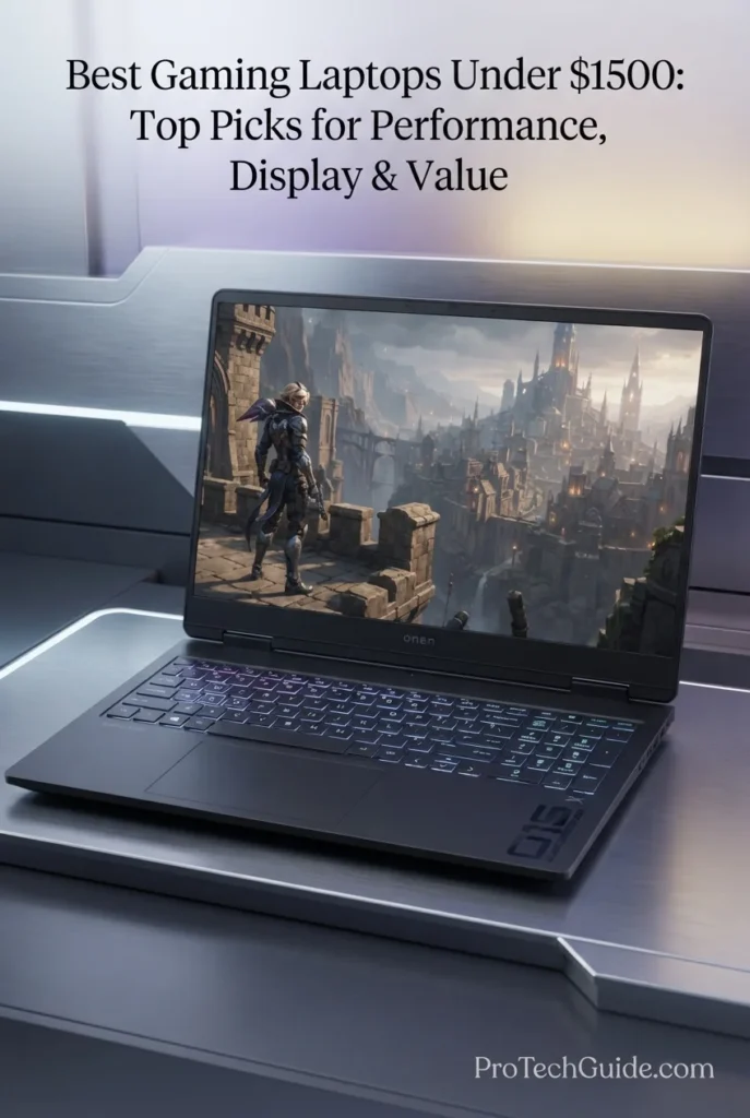HP OMEN 16 laptop with 16-inch WUXGA 144Hz display and RTX 5060 graphics for gaming and productivity
