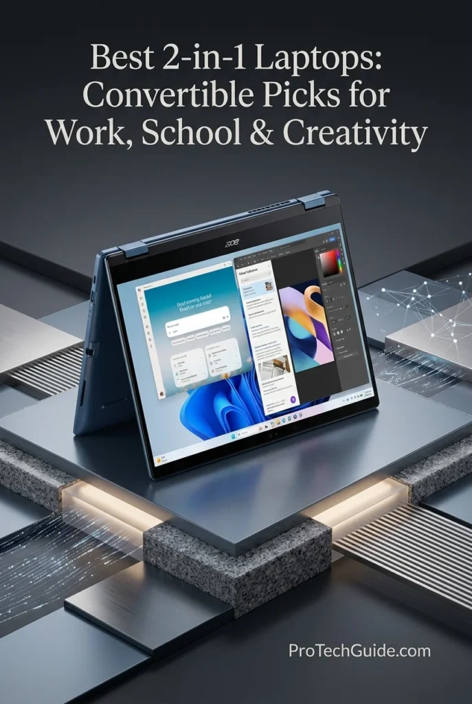 Acer Swift Spin 14 AI convertible laptop with a 14-inch WUXGA touchscreen, 360-degree hinge, and Snapdragon X2 Elite processor