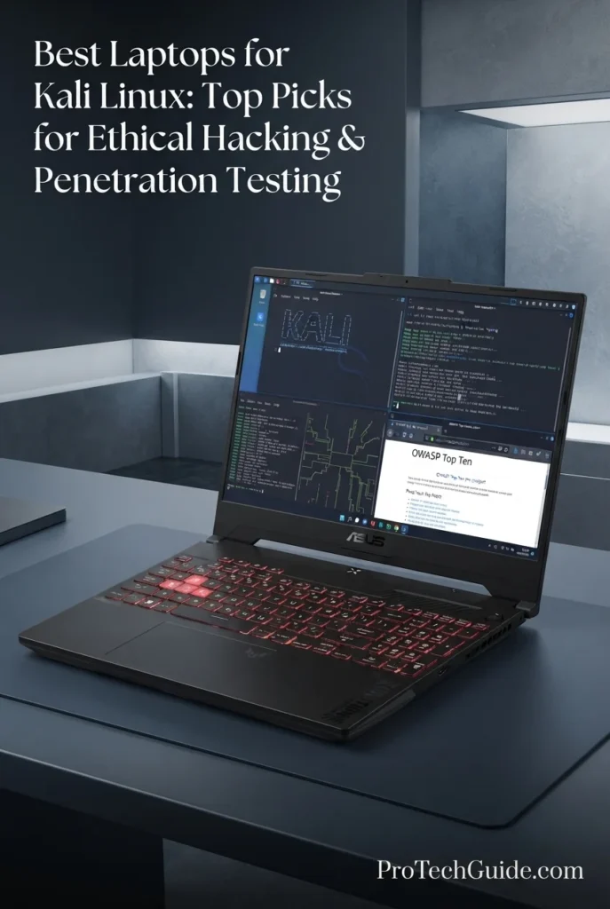 ASUS TUF Gaming A15 with RTX 4050 graphics and 15.6-inch display for Kali Linux