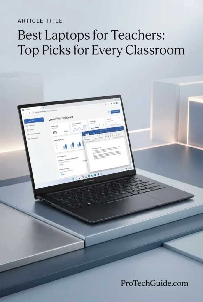 ASUS Zenbook 14 OLED touchscreen laptop for teaching, lesson planning, and productivity