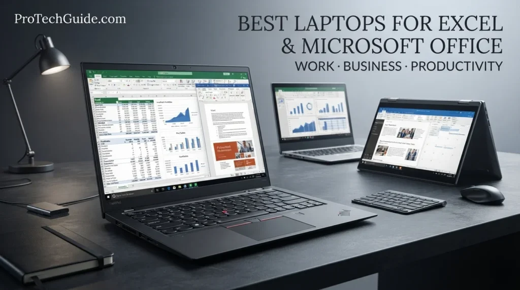 Laptop lineup for Excel spreadsheets and Microsoft Office productivity