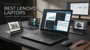 Lenovo laptops for business productivity, portable computing, creative work, and gaming