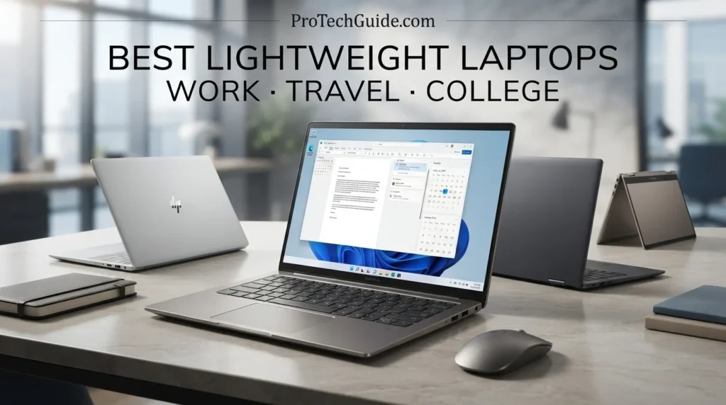 Lightweight laptops for portable productivity, college study, business travel, and everyday computing