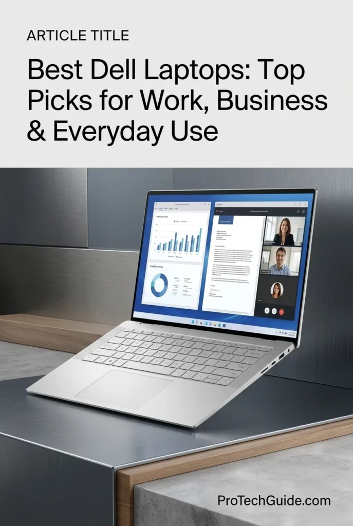 Dell XPS 14 laptop with a 14.5-inch display, slim design, and integrated Intel Arc graphics