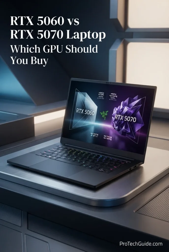 Razer Blade 14 gaming laptop with RTX 5070 and 14-inch 2880x1800 OLED display